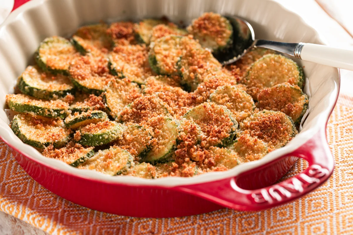 Zucchine al forno con pangrattato e Parmigiano