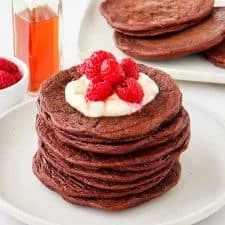 Panquecas proteicas de chocolate