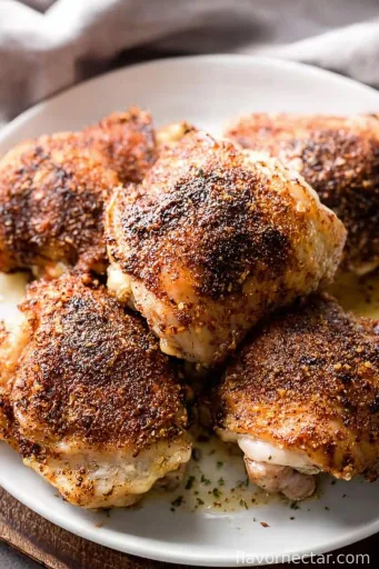 Muslos de pollo crujientes al horno