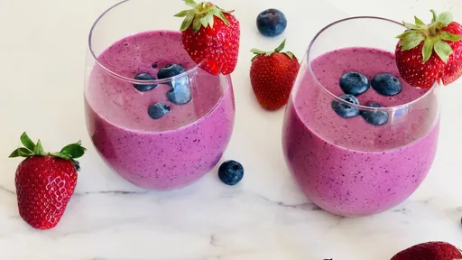 Batido de frutos rojos y almendras