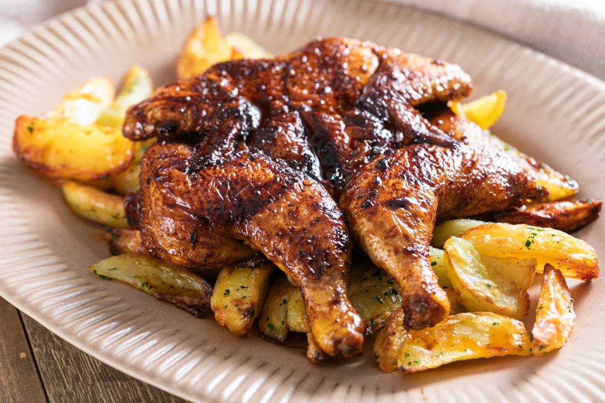 Pollo picante con patatas