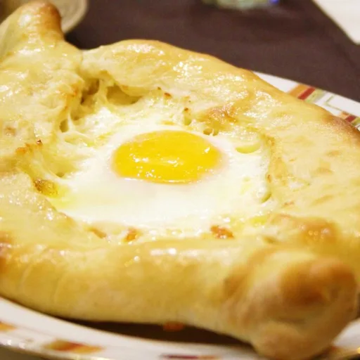 khachapuri (Georgian cheese boats)