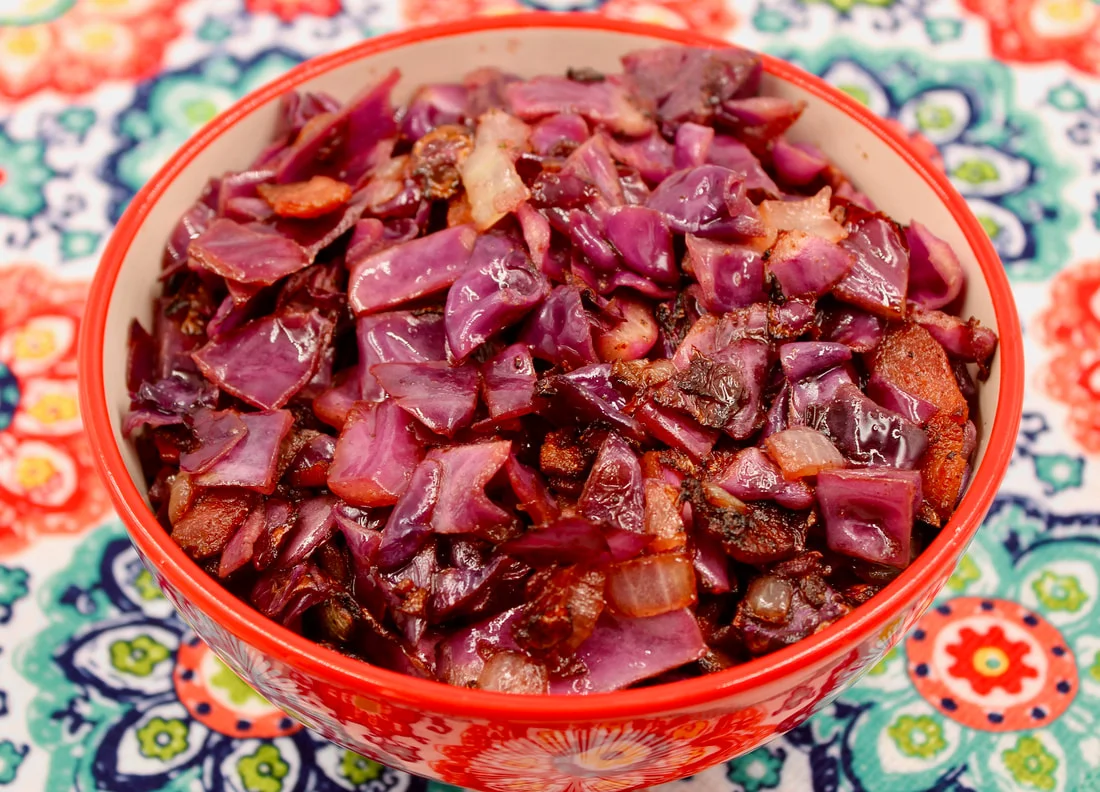 Cavolo e cipolle brasati con pancetta senza glutine