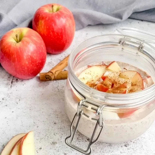 Overnight oats senza glutine con mela e cannella
