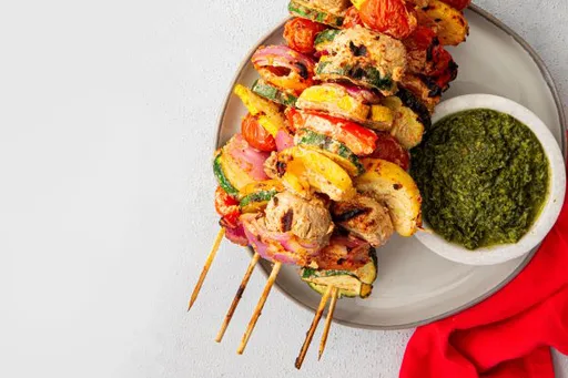 Tikka Grilled Vegetable Skewers