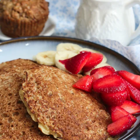 Soaked Oatmeal Pancakes