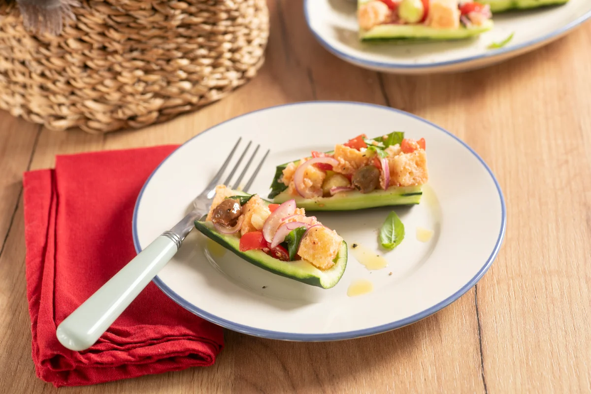 Barquetes de pepino