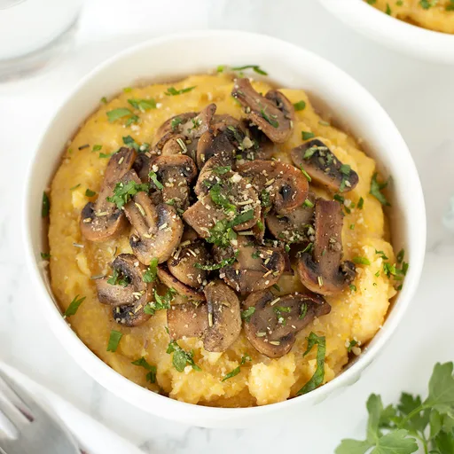Creamy Mushroom Polenta (Vegan)