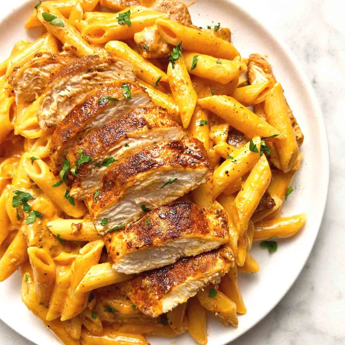 Pâtes cajun au poulet