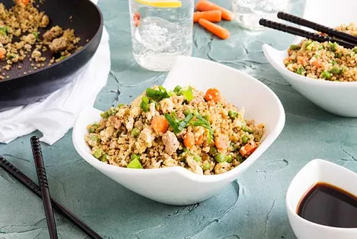 Quinoa saltata con maiale senza glutine