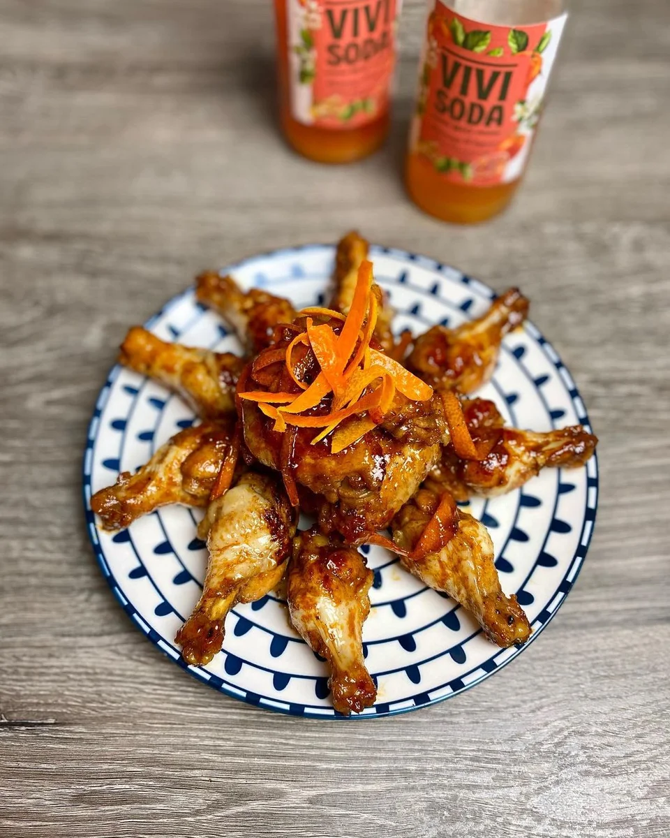 Ali di pollo allo zenzero e arancia