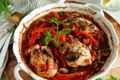 Pollo alla cacciatora nella slow cooker
