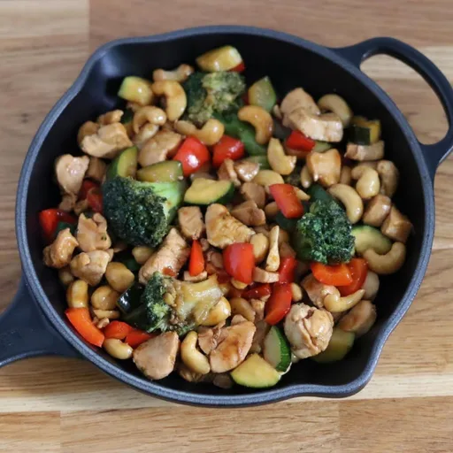Stir-fried chicken with cashew nuts
