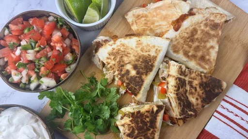 Chicken and Green Chile Quesadillas Recipe