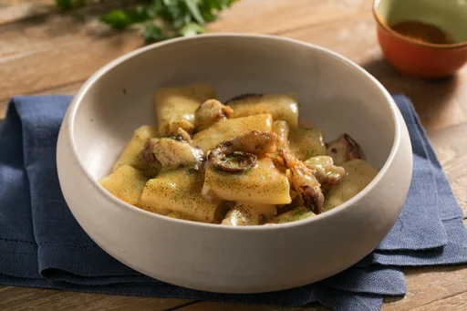 Paccheri with octopus and potatoes