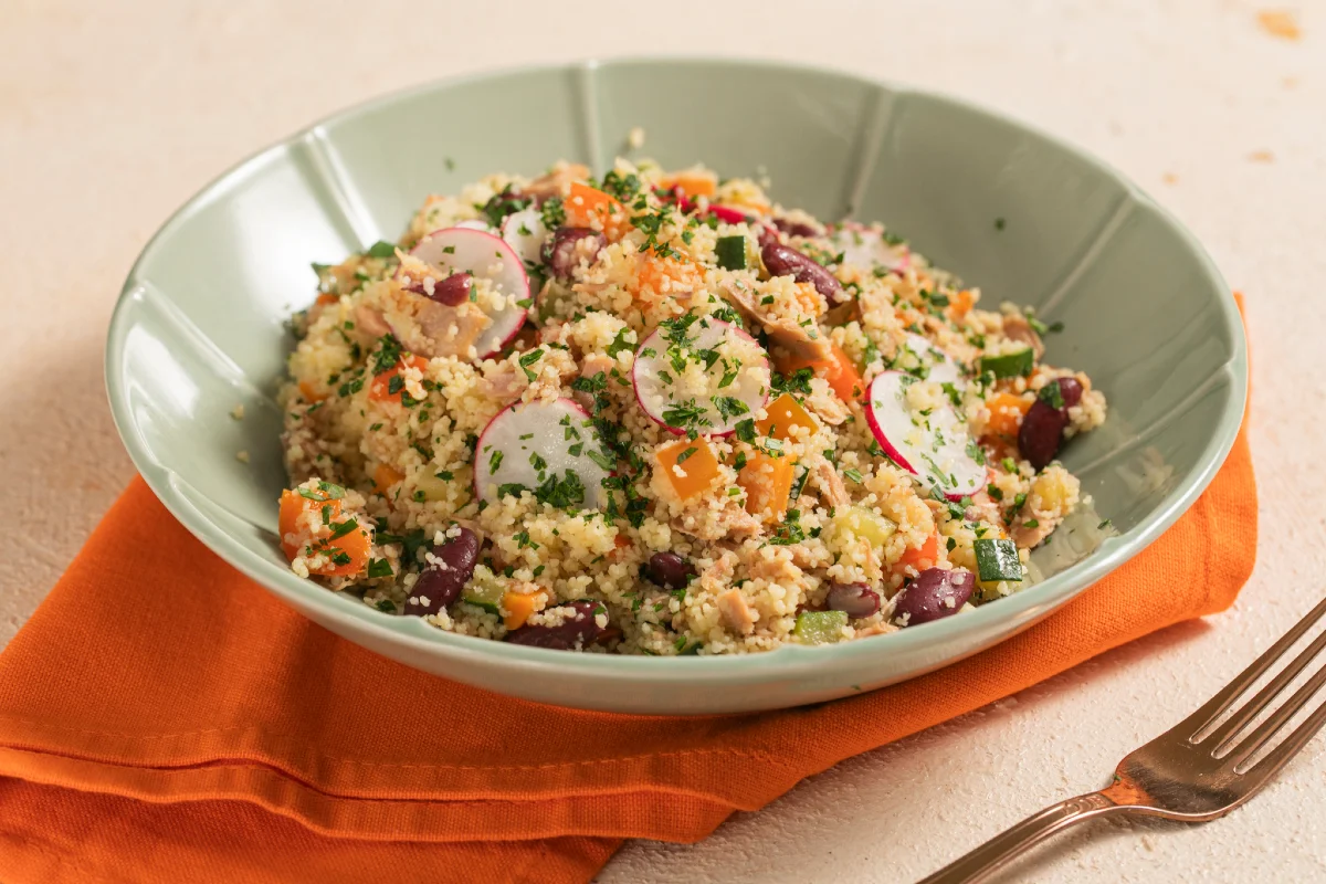 Couscous aux légumes et au thon