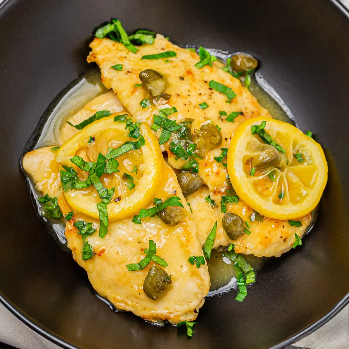 Authentic Italian Lemon-Caper Chicken Piccata