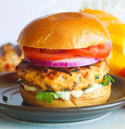 Hamburguesa de salmón