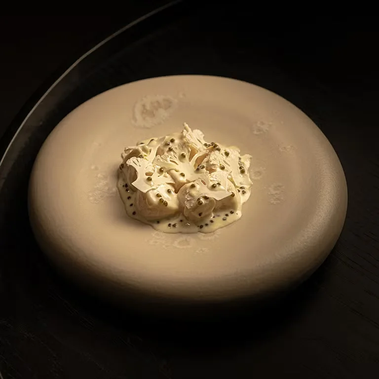 Capasante del Maine, cavolfiore e caviale di Franco Sampogna