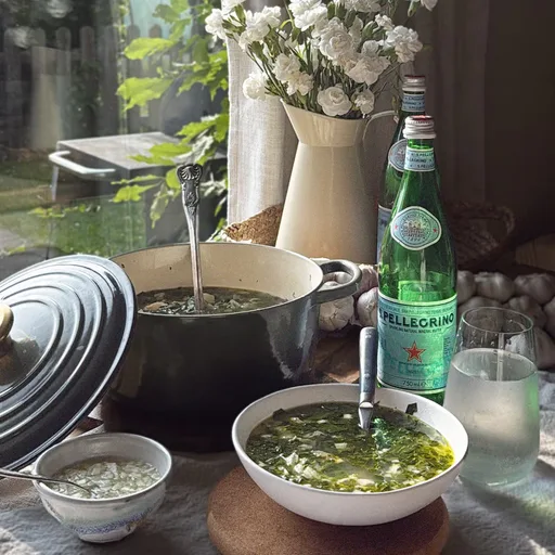 Chicken and Swiss chard soup by Lucy Sally Sommer
