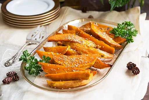 Patate dolci arrostite glassate senza glutine