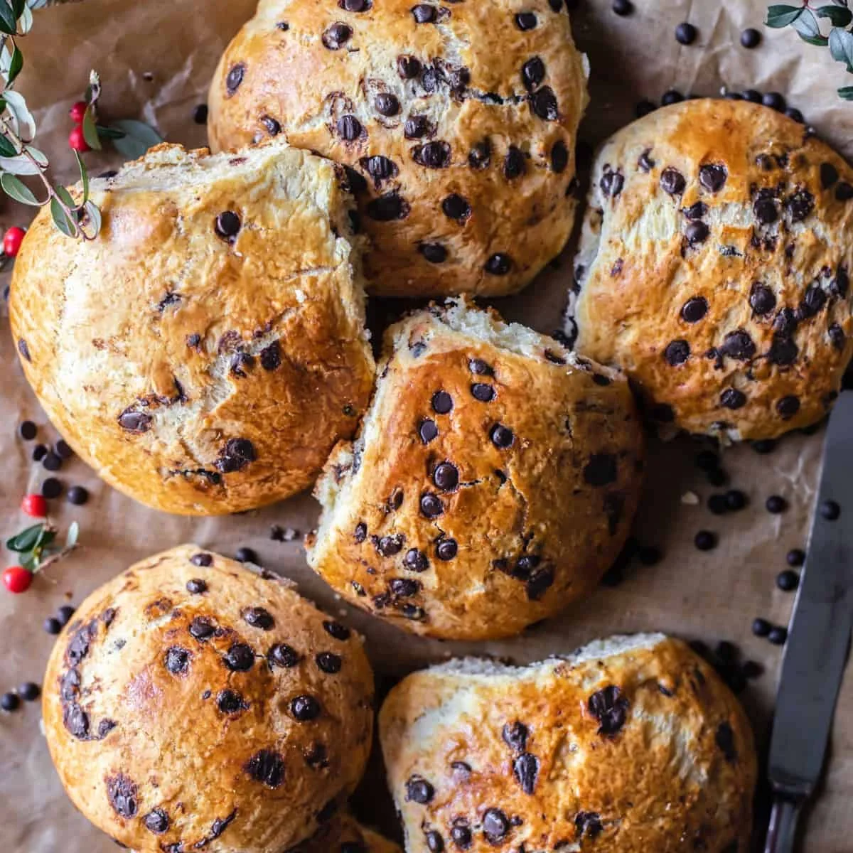 Panini brioche senza glutine con gocce di cioccolato