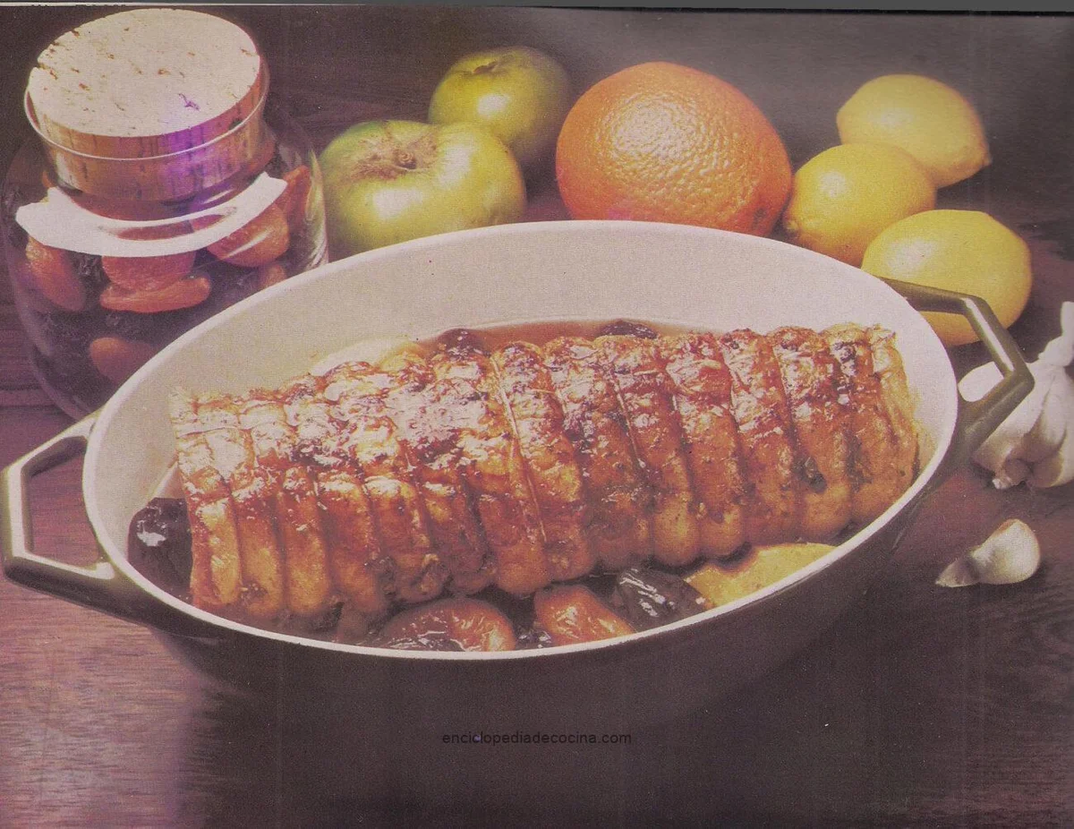 Rotolo di maiale alla frutta