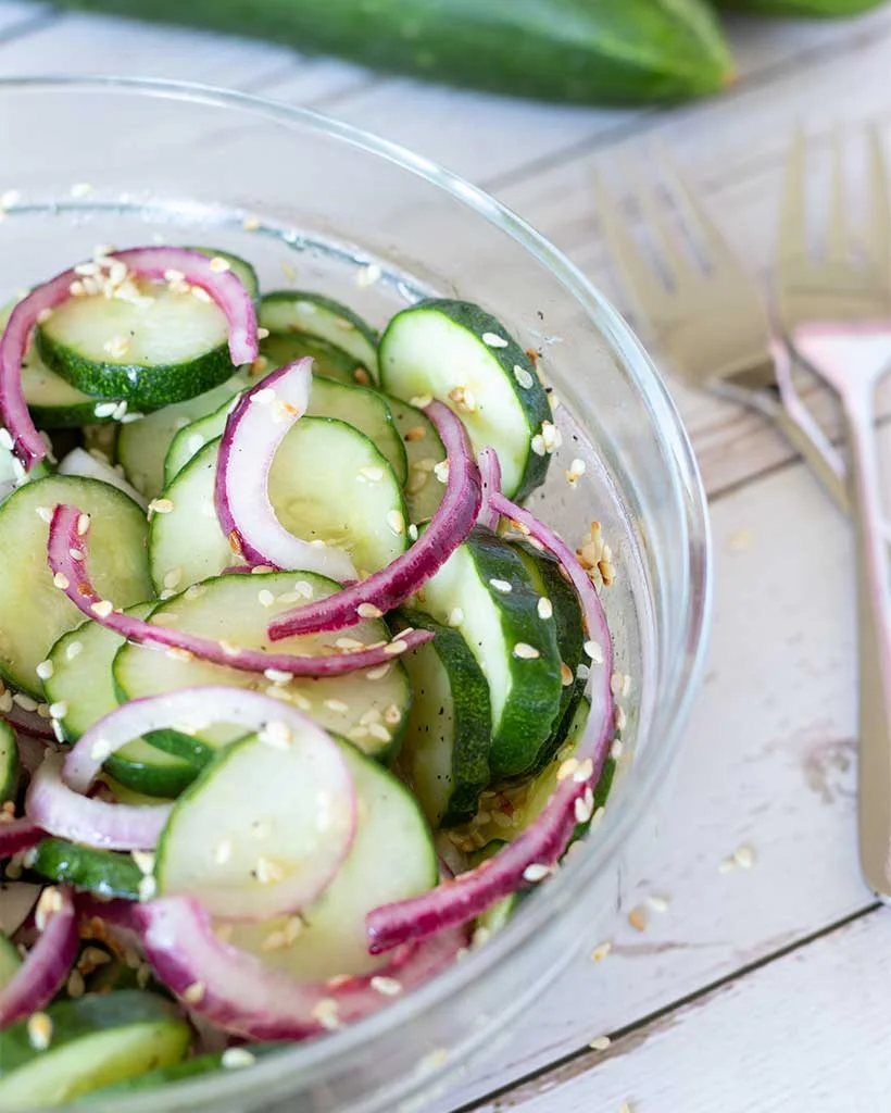 Cucumber Vinegar Onion Salad
