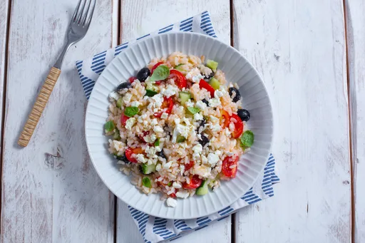 Ensalada de arroz a la griega