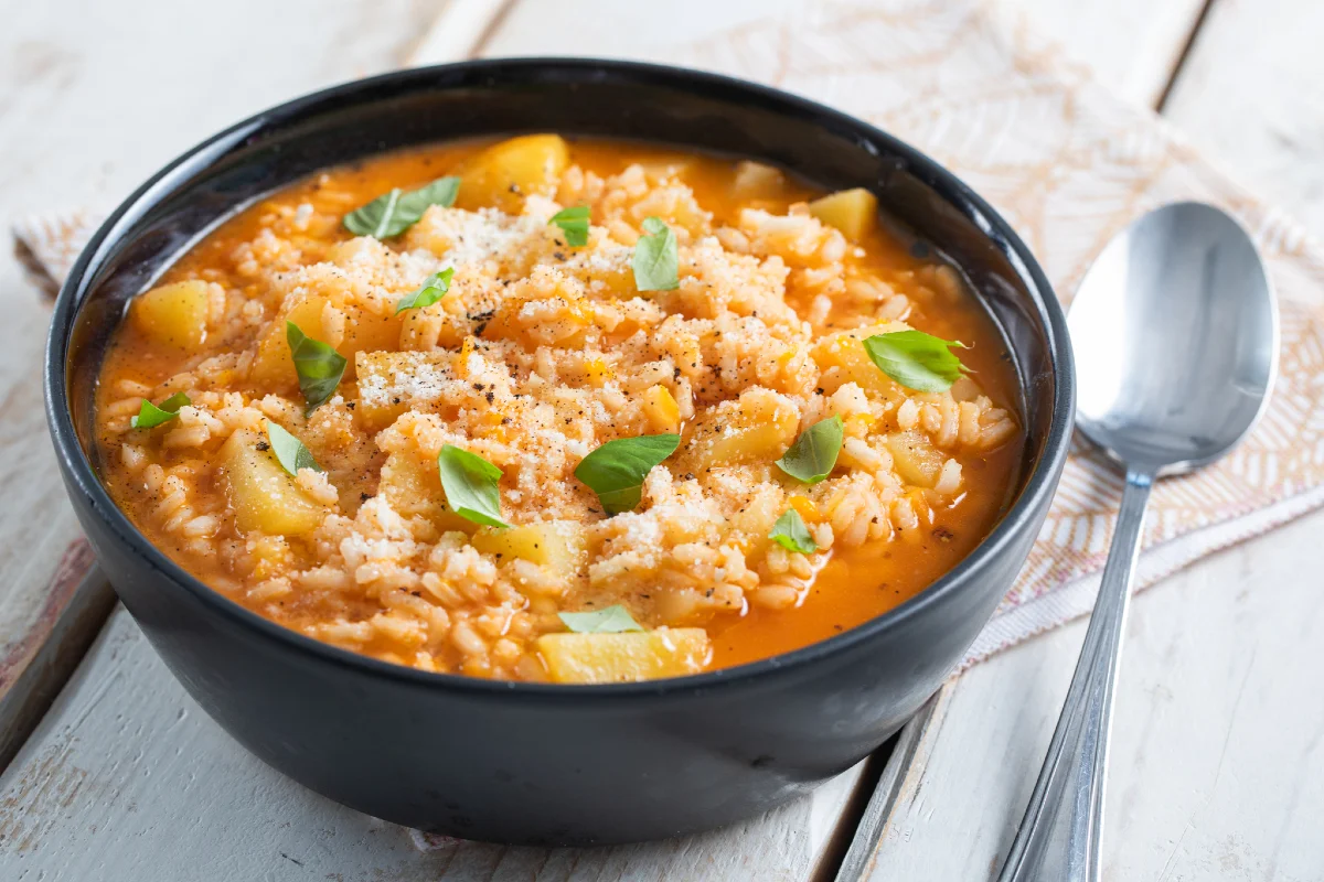 Rice and potato soup