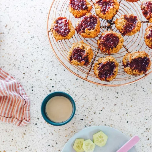 Thumbprint Jam Coconut Cookies