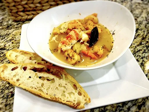 Lobster chowder. Recipe by Rachele Bernardo