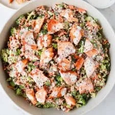 Salmon + Broccoli Quinoa Salad