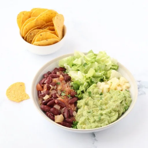 Bol de ensalada de tacos (vegetariano, vegano)
