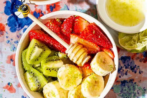 Lime-Kissed Chunky Tropical Fruit Salad