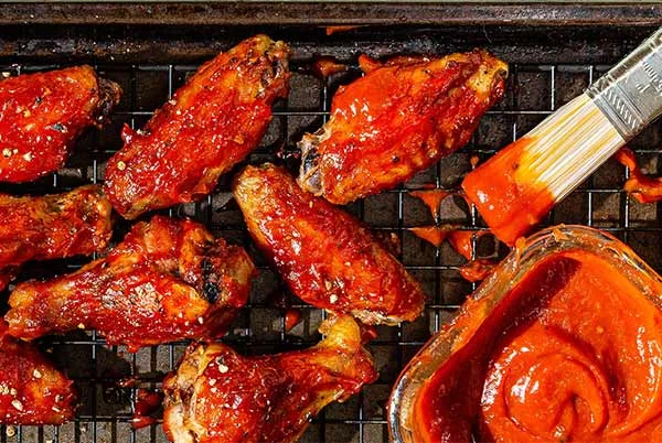 Ali di pollo glassate al mango