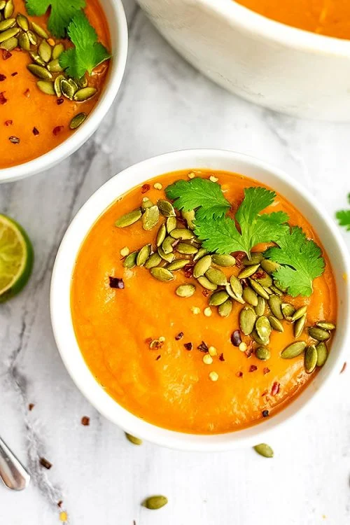 Roasted Red Pepper Sweet Potato Soup