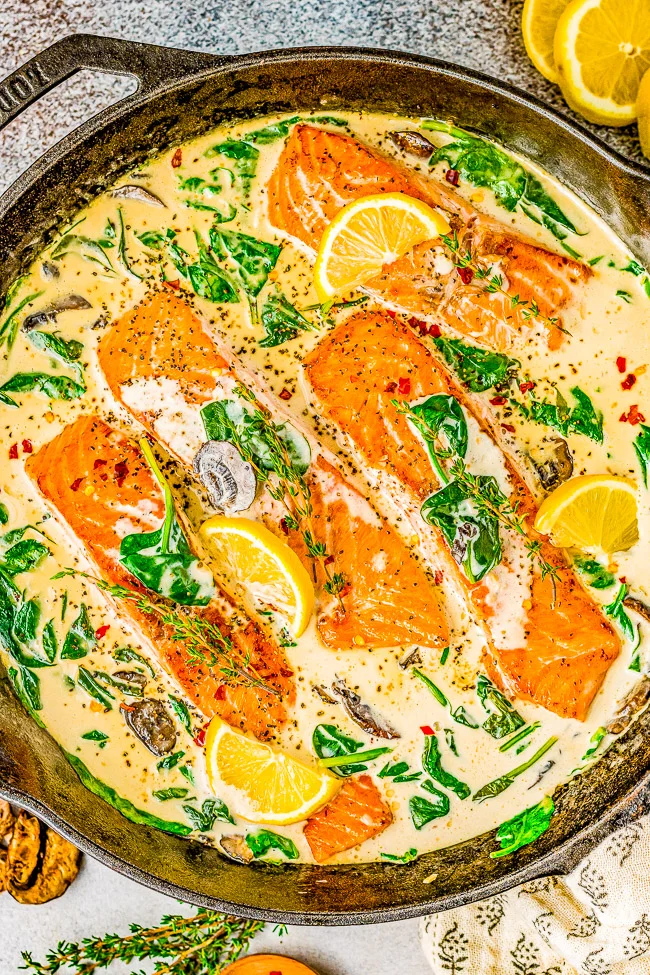 Salmão à florentina