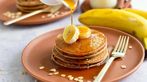 Panquecas de aveia e banana