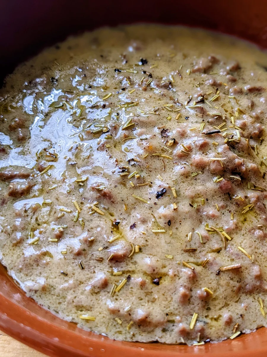 White mushroom ragù in the Instant Pot