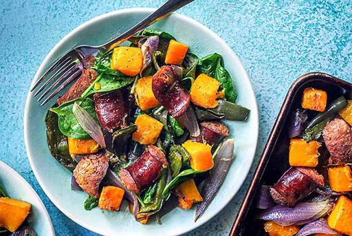 Sausage & Butternut Squash Sheet Pan Dinner