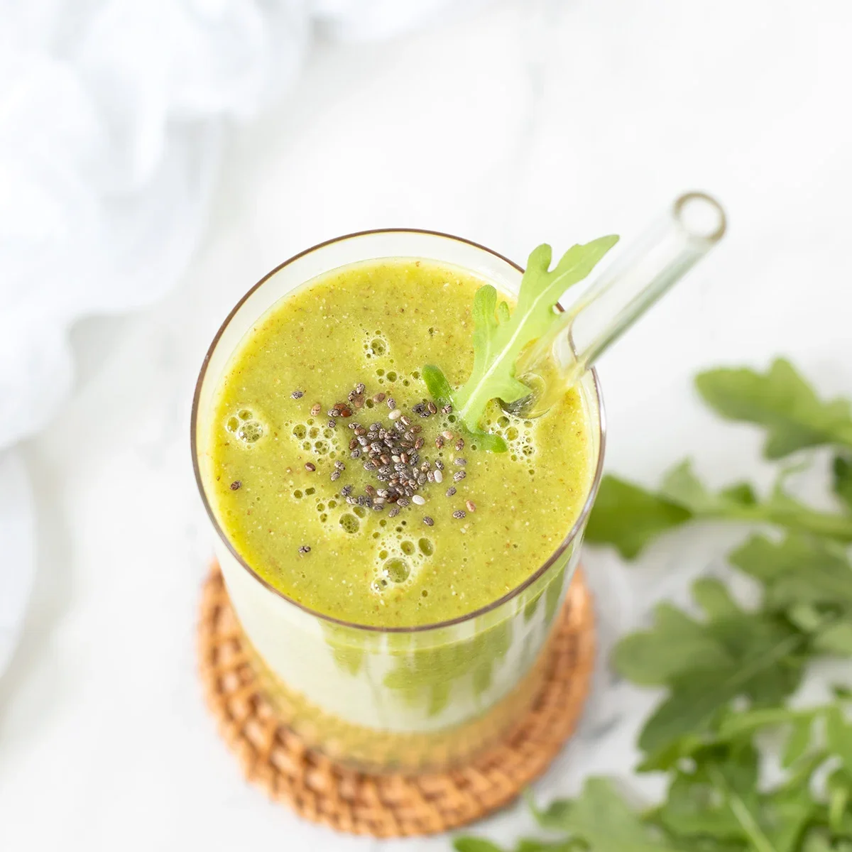 Batido de rúcula (sin plátano)