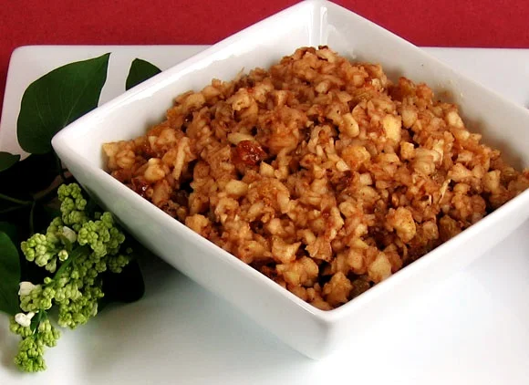 Veganer Haroset mit Apfel und Pekannüssen für Pessach