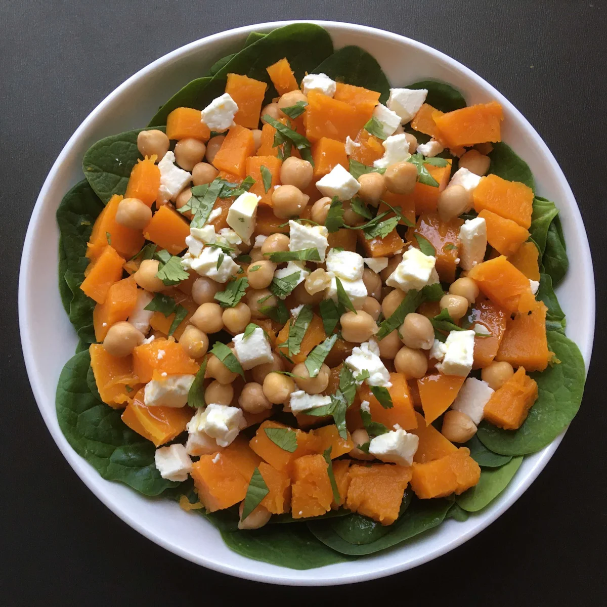 Ensalada de calabaza butternut y feta
