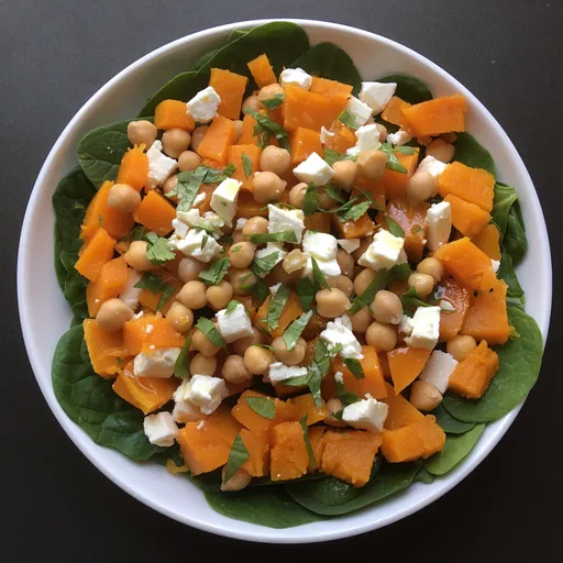 Ensalada de calabaza butternut y feta