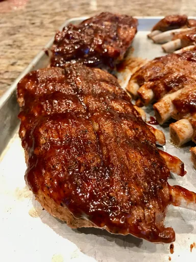 Costillas a la barbacoa en olla a presión sin gluten