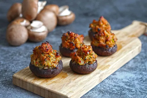 Chicken Sausage Stuffed Mushrooms