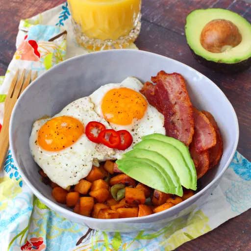 Cuencos de desayuno con hash