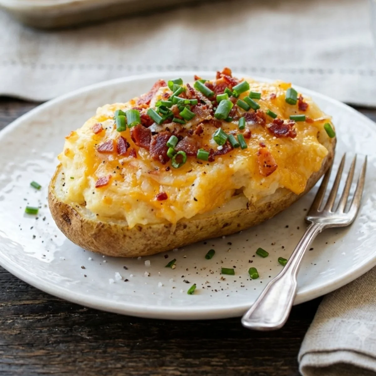 Air Fryer Loaded Baked Potatoes