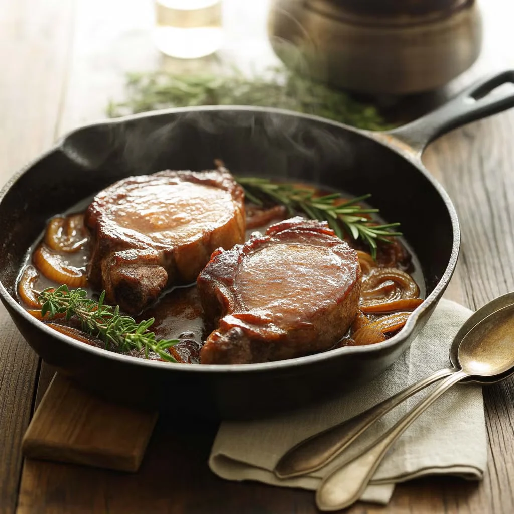 Braised pork chops
